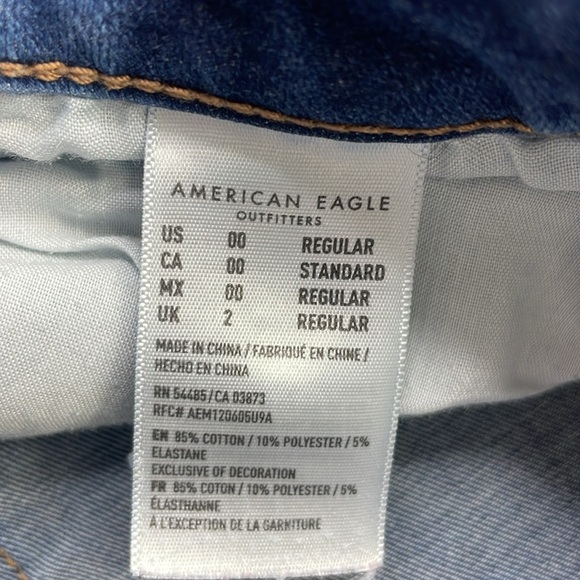American Eagle Women’s High Rise Distressed Jegging, size 00 - Picture 4 of 10
